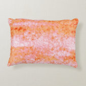 サーモンフェイクレザー、オフホワイト アクセントクッション (裏面)