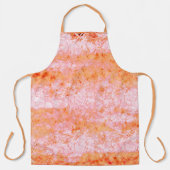 サーモンフェイクレザー、オフホワイト エプロン (正面)