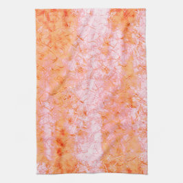 サーモンフェイクレザー、オフホワイト キッチンタオル