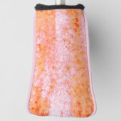 サーモンフェイクレザー、オフホワイト ゴルフヘッドカバー (回転90)