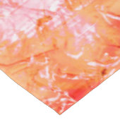 サーモンフェイクレザー、オフホワイト テーブルクロス (アングル)