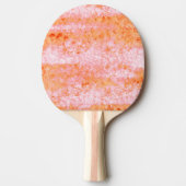 サーモンフェイクレザー、オフホワイト 卓球ラケット (正面)