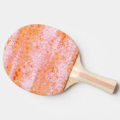 サーモンフェイクレザー、オフホワイト 卓球ラケット (横)