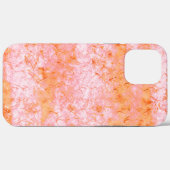 サーモンフェイクレザー、オフホワイト Case-Mate iPhoneケース (裏面 (横))