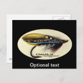 サーモンフライ – ブラックドクター羽毛 ポストカード (正面/裏面)