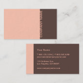 サーモンブラウンモダン 名刺 (正面/裏面)