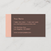 サーモンブラウンモダン 名刺 (裏面)