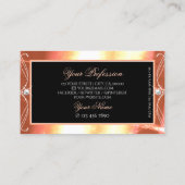 サーモンブラックダイヤきらめくモンド装飾華美 名刺 (裏面)