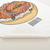 サーモンベーグル漫画イラストレーション シェルパブランケット (3/4)