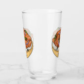 サーモンベーグル漫画イラストレーション タンブラーグラス (左)