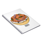 サーモンベーグル漫画イラストレーション ノートブック (右側)