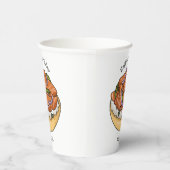 サーモンベーグル漫画イラストレーション 紙コップ (右)