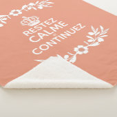 サーモンホワイトオリーブフランスのブランチ保フレーズCalm シェルパブランケット (3/4)