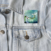 サーモンボタンで泳ぐ 缶バッジ (インサイチュ)