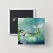 サーモンボタンで泳ぐ 缶バッジ (正面&裏面)