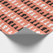 サーモンモダンチェス駒のゲームパターン ラッピングペーパー (角)