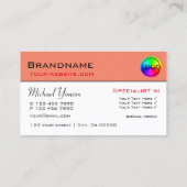 サーモンモダンホワイトシンプルプロフェッショナル(ロゴ付) 名刺 (裏面)