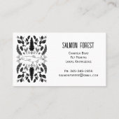 サーモンユニークフィッシュ魚釣り自然植物学シンプル 名刺 (裏面)