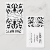 サーモンユニークフィッシュ魚釣り自然植物学シンプル 名刺 (正面/裏面)