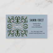 サーモンユニークフィッシュ魚釣り自然PNW植物学 名刺 (裏面)