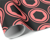 サーモンレトロ円 ラッピングペーパー (ロールコーナー)