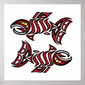 サーモン二匹 ポスター (正面)