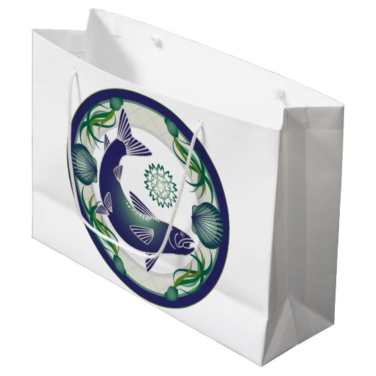 サーモン大抱き枕 ラージペーパーバッグ (正面アングル)