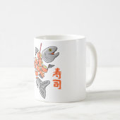 サーモン寿司 コーヒーマグカップ (正面右)