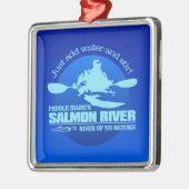 サーモン川（青） メタルオーナメント (左)