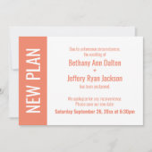 サーモン新プラン、延期結婚の更新カード 招待状 (正面)