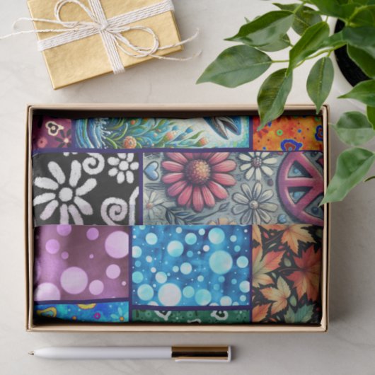 サーモン熱狂するキルトフローラのお洒落分離 薄葉紙 (ギフト)