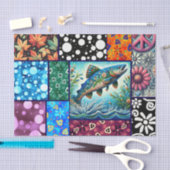 サーモン熱狂するキルトフローラのお洒落分離 薄葉紙 (クラフト)