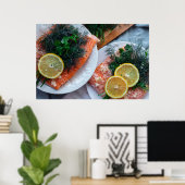 サーモン祭りポスター ポスター (ホームオフィス)