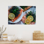 サーモン祭りポスター ポスター (キッチン)