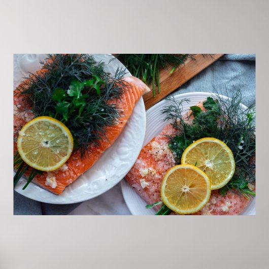 サーモン祭りポスター ポスター (正面)