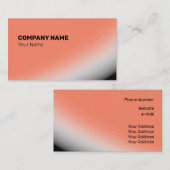 サーモン素晴らしホワイト・ブラック・シェードとレイ 名刺 (正面/裏面)