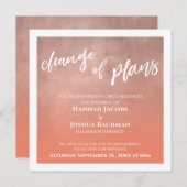 サーモン結婚が計画カードを延期 招待状 (正面/裏面)