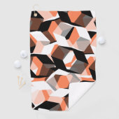 サーモン色の無色部分を持つ多くの六角形 ゴルフタオル (インサイチュ)