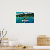 サーモン魚釣りインポートアンゼルスハーバー ポスター (キッチン)