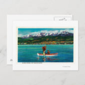 サーモン魚釣りインポートアンゼルスハーバー ポストカード (正面/裏面)