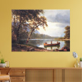 サーモン魚釣りオンザカプディアックアルバートビエルシュタット キャンバスプリント (インサイチュ (リビング))