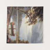 サーモン魚釣りオンザカプディアックアルバートビエルシュタット タペストリー (正面(横))