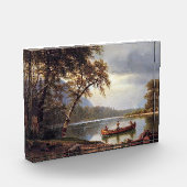 サーモン魚釣りオンザカプディアックアルバートビエルシュタット フォトブロック (左)