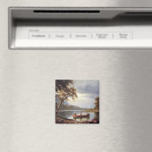 サーモン魚釣りオンザカプディアックアルバートビエルシュタット マグネット (インサイチュ (食洗機))