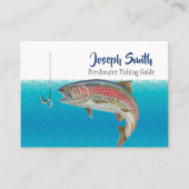 サーモン魚釣りガイドサービス名刺 名刺 (正面)