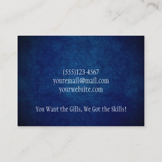 サーモン魚釣りガイドサービス名刺 名刺