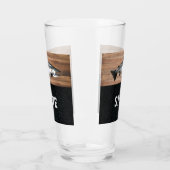 サーモン魚釣りビールアングラーフィッシャーマントラウト タンブラーグラス (左)