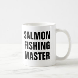 サーモン魚釣りマスター コーヒーマグカップ