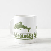 サーモン魚釣り コーヒーマグカップ (正面左)