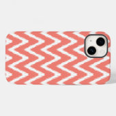 サーモン アジアン ムード イカット チェブロン Case-Mate iPhoneケース (裏面 (横))